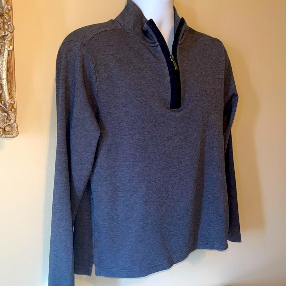 Robert Barakett Heather Gray Quarter-Zip Pullover